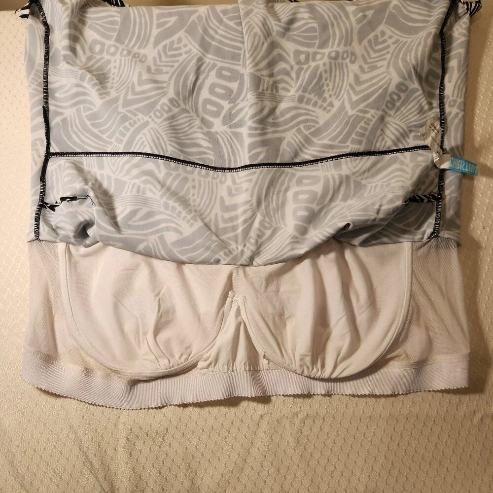 Christina Tankini Top Black & White‎ 3X